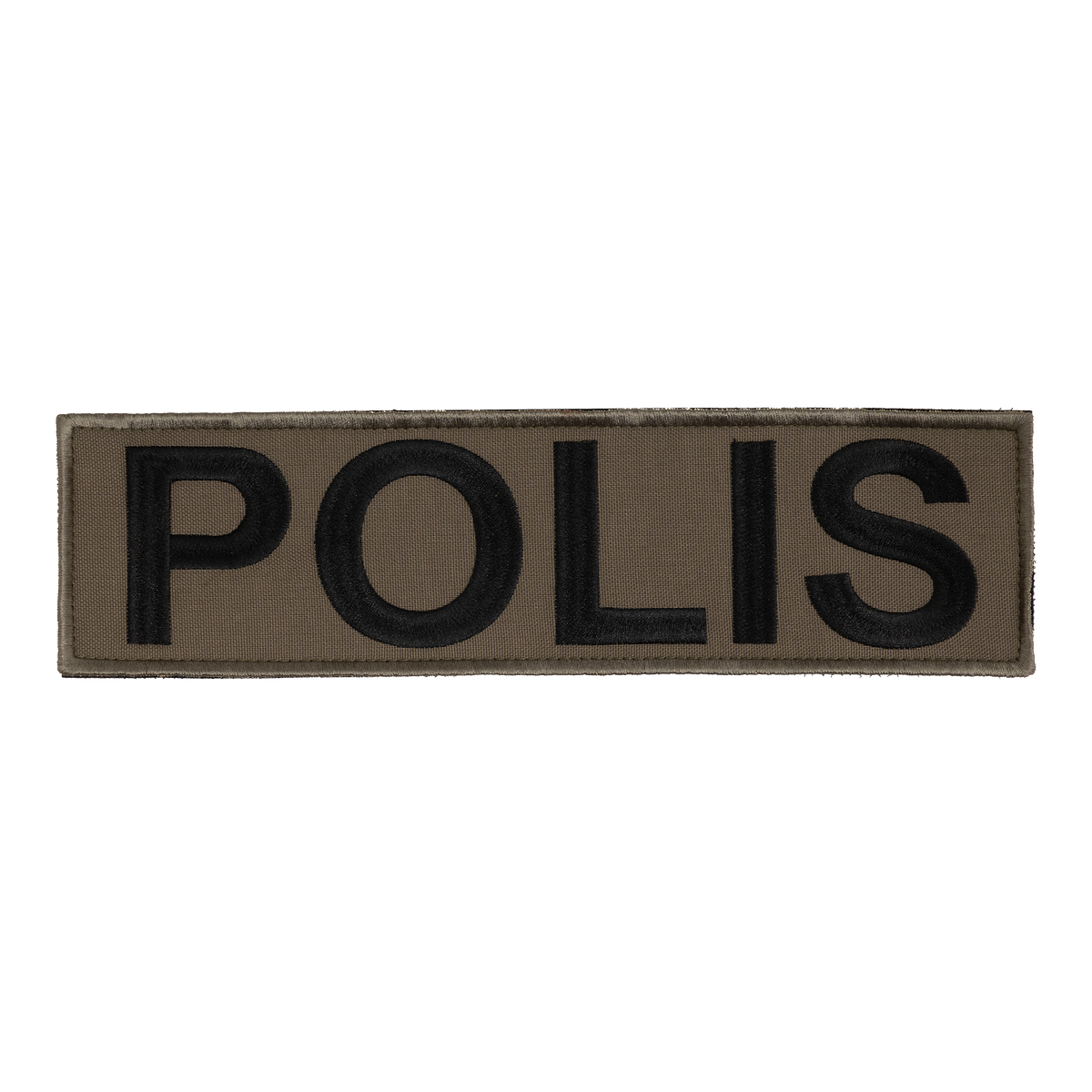 Snigel POLIS-märke large 260 × 70 mm – kardborremärke, grå/svart