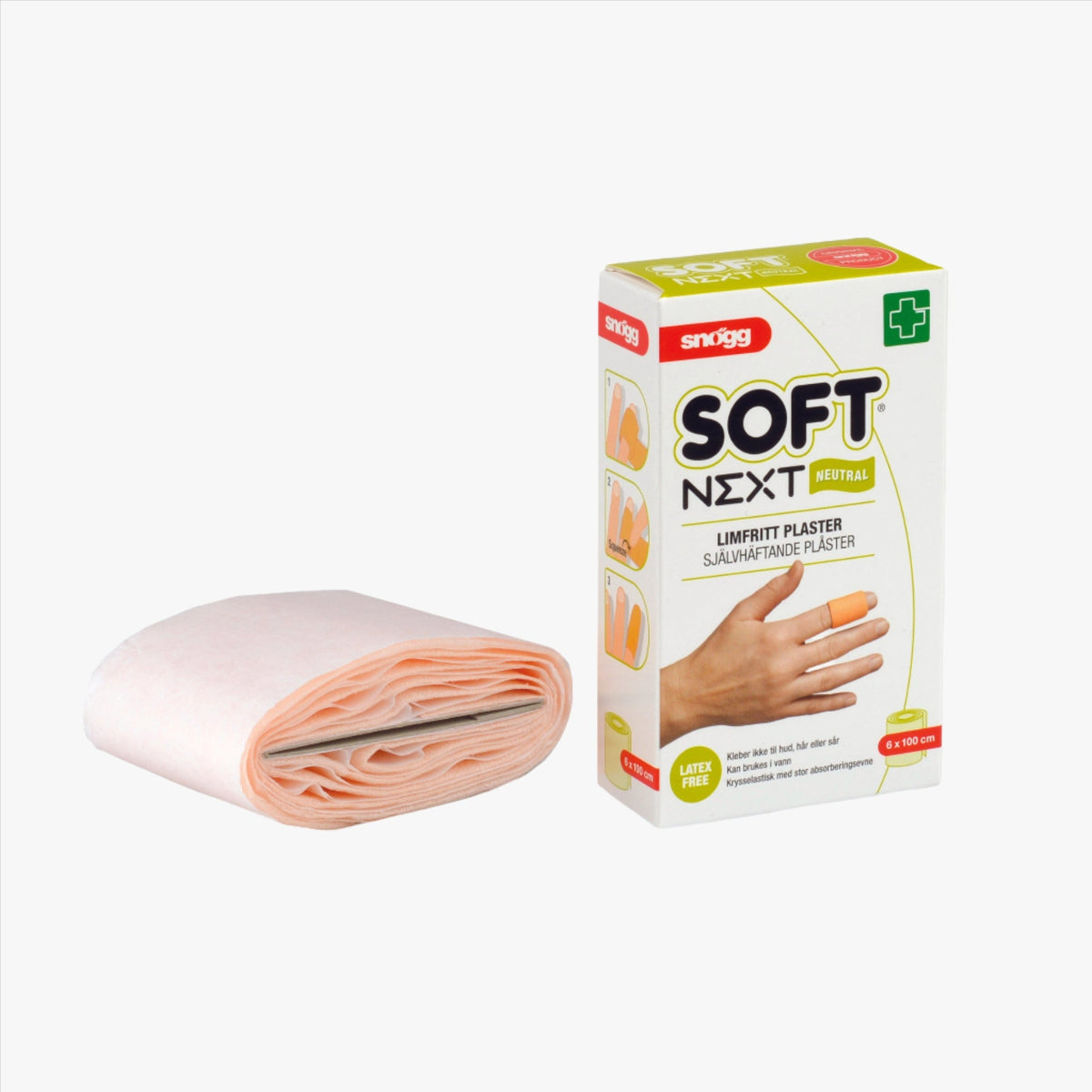 Fingerförband Snögg Soft Next — Självhäftande & absorberande skumförband — 6 x 100 cm